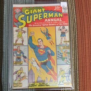 DC Giant Superman Annual Cover Art in Red, Yellow, Blue